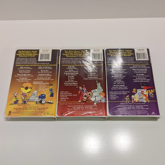 School House Rock, 3 VHS Lot (America Rock, Money Rock, Grammar Rock) - Disney - Picture 3 of 8